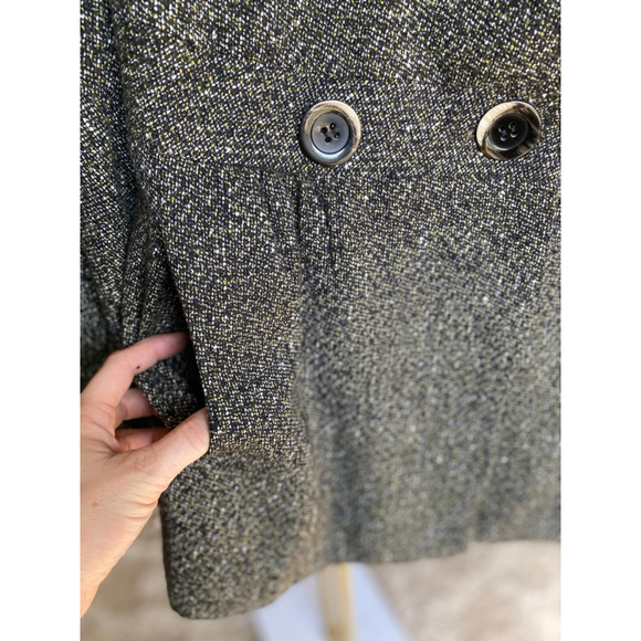 Eccoci Double Breasted Tweed Coat Wool Silk Angora 4 Classic Preppy Parisian Y2K - Picture 6 of 10